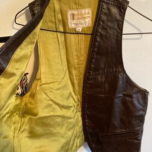 Vintage genuine leather vest
